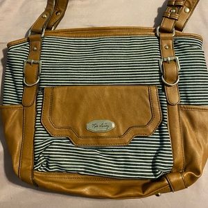 Kate Landry Blue & White Stripe Handbag